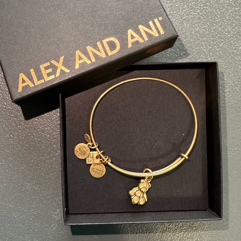 Alex and Ani Little Brown Bear bracelet